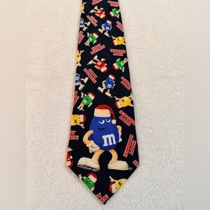 M&M'S Festive Holiday Tie - Blue, Red, Yellow